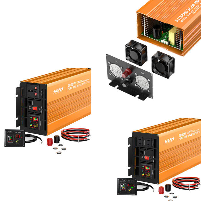 DC To AC PV Power Inverter Pure Sine Wave Inverter With Universal Socket